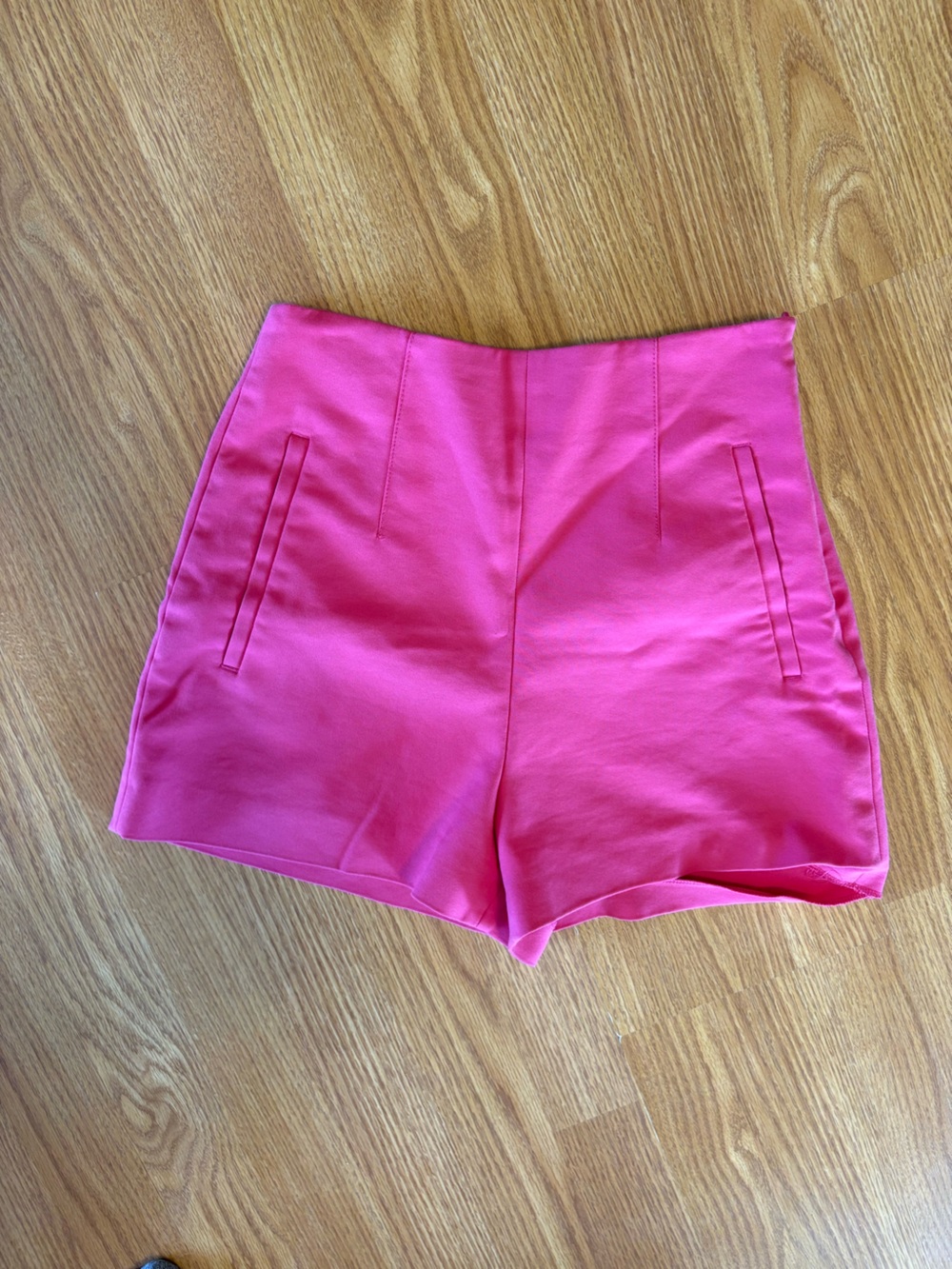 High-Waist Pink Zara Women's Dress Shorts